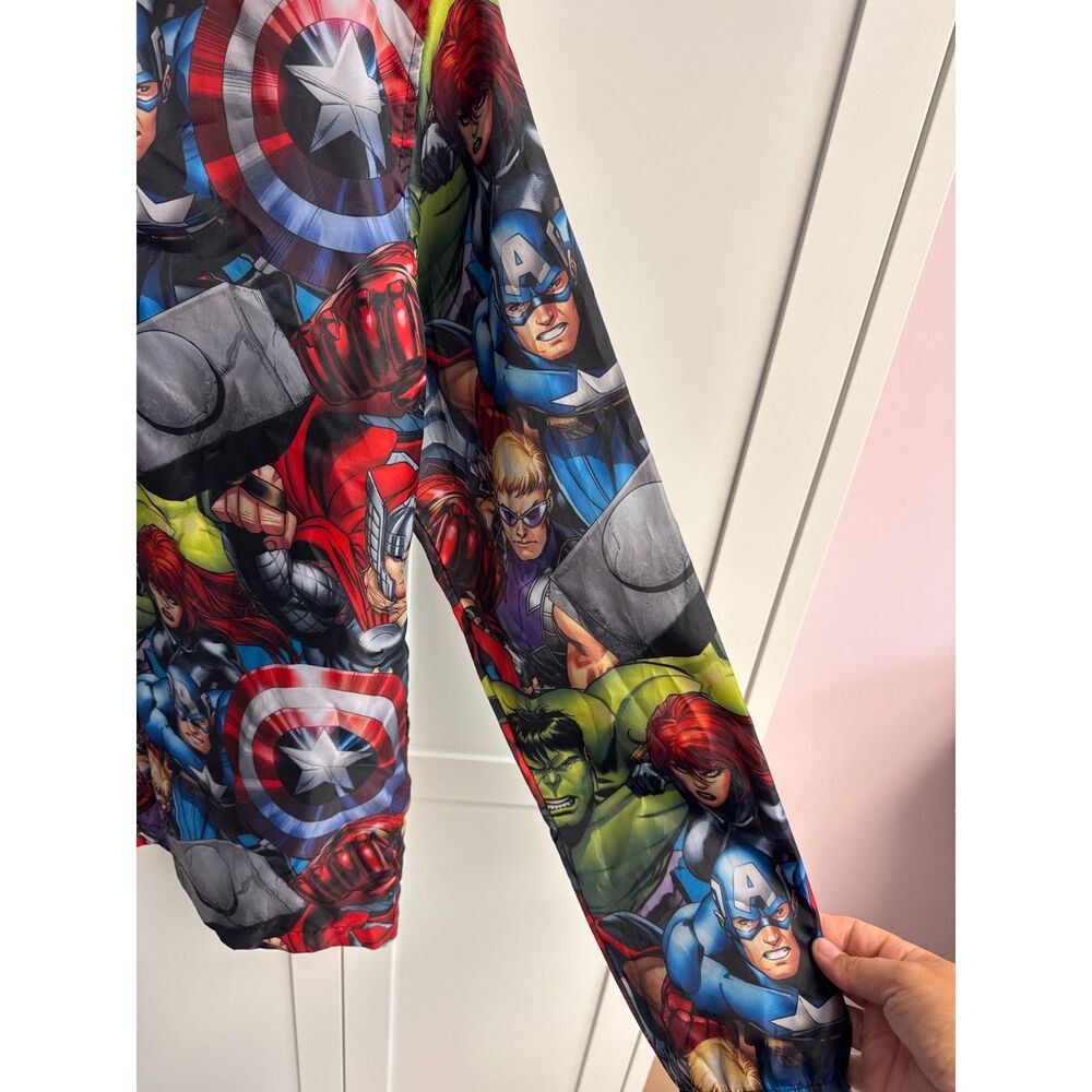 Marvel Avengers All Over Print Full Zip Jacket Hoodie Comic Superhero - Picture 5 of 6
